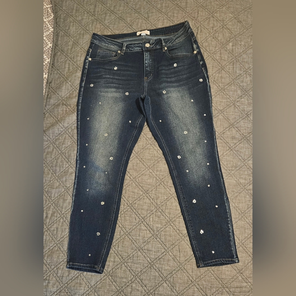 Embellished Blue Jeans
